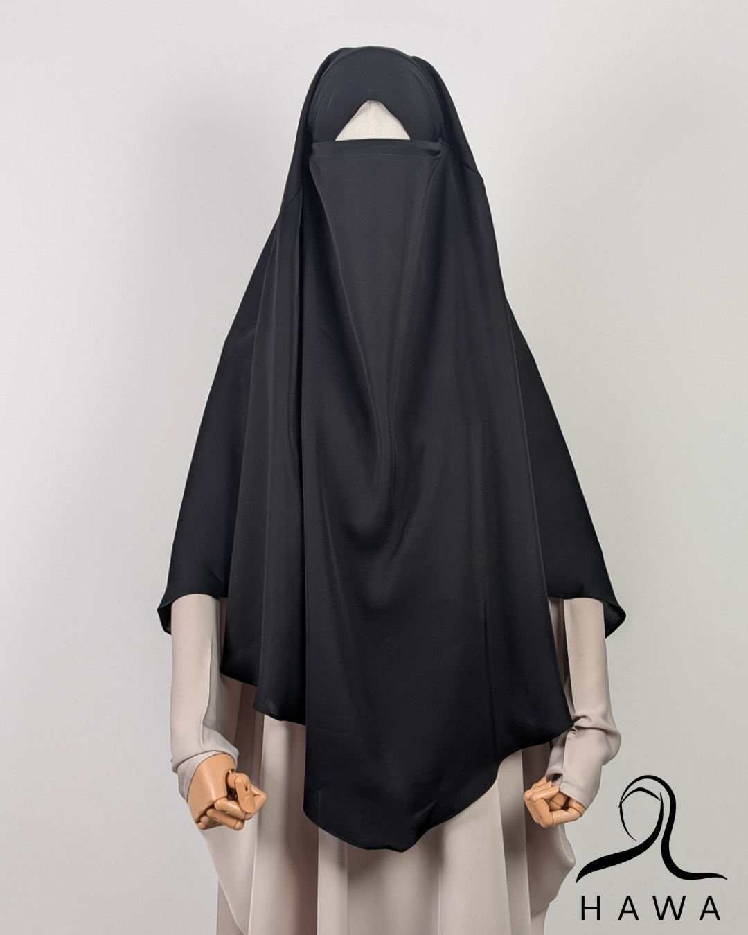Short Diamond Khimar - Black