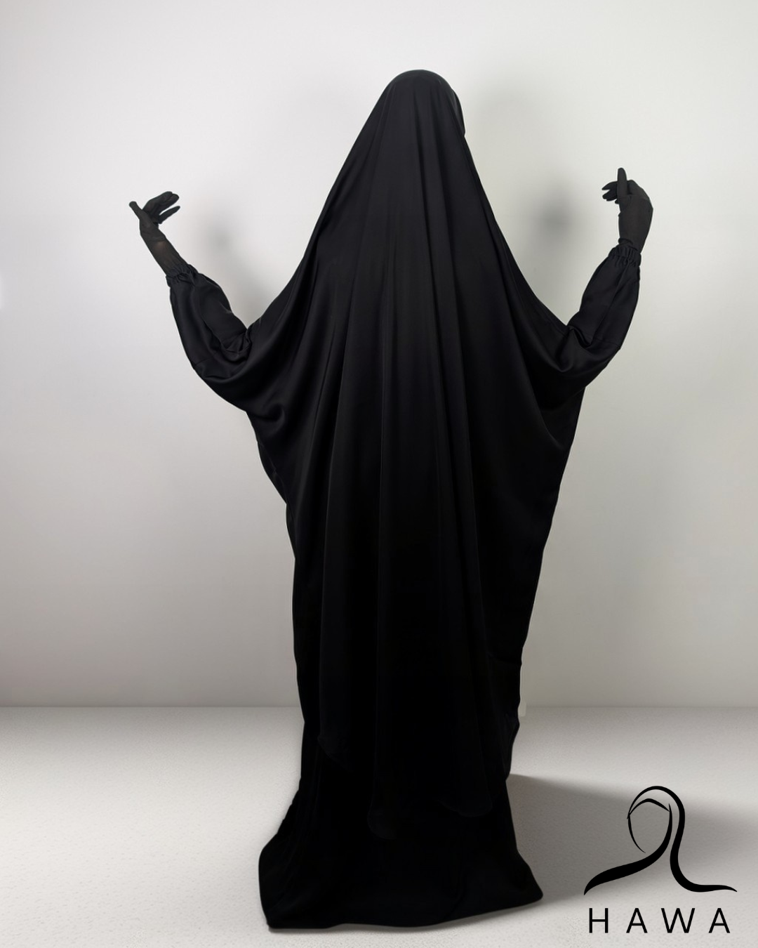 2 Piece Jilbab - Black