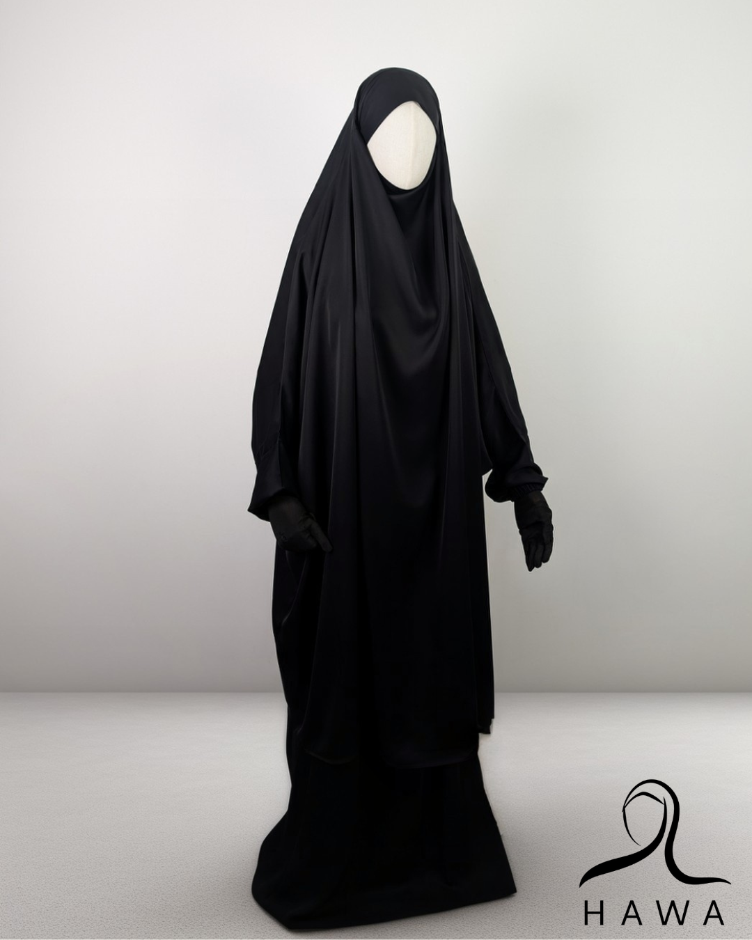 2 Piece Jilbab - Black