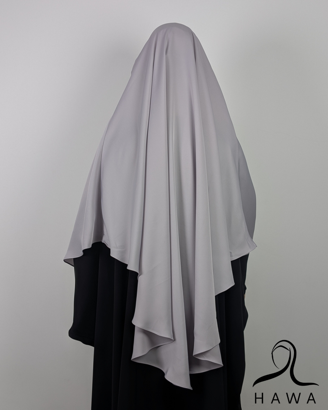 Short Diamond Khimar - Silver Grey