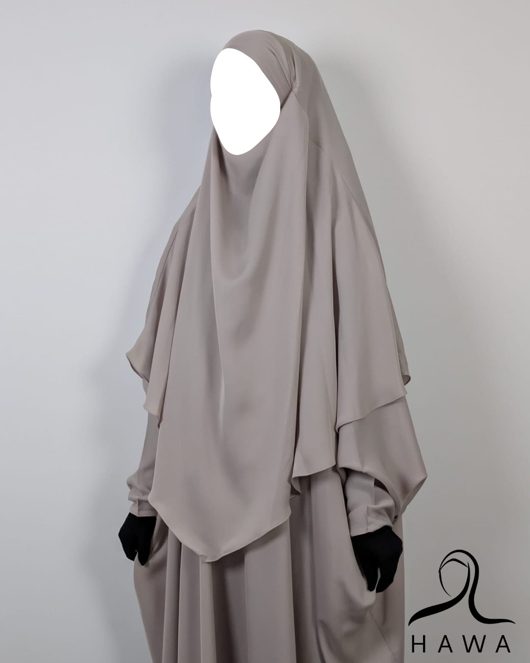 Short Diamond Khimar - Beige