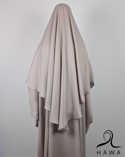Short Diamond Khimar - Beige