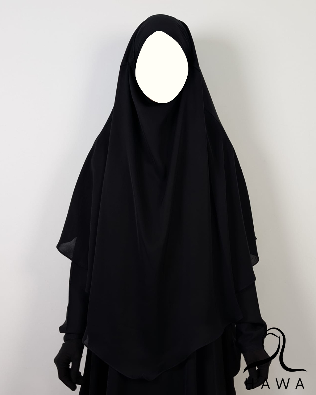 Short Diamond Khimar - Black