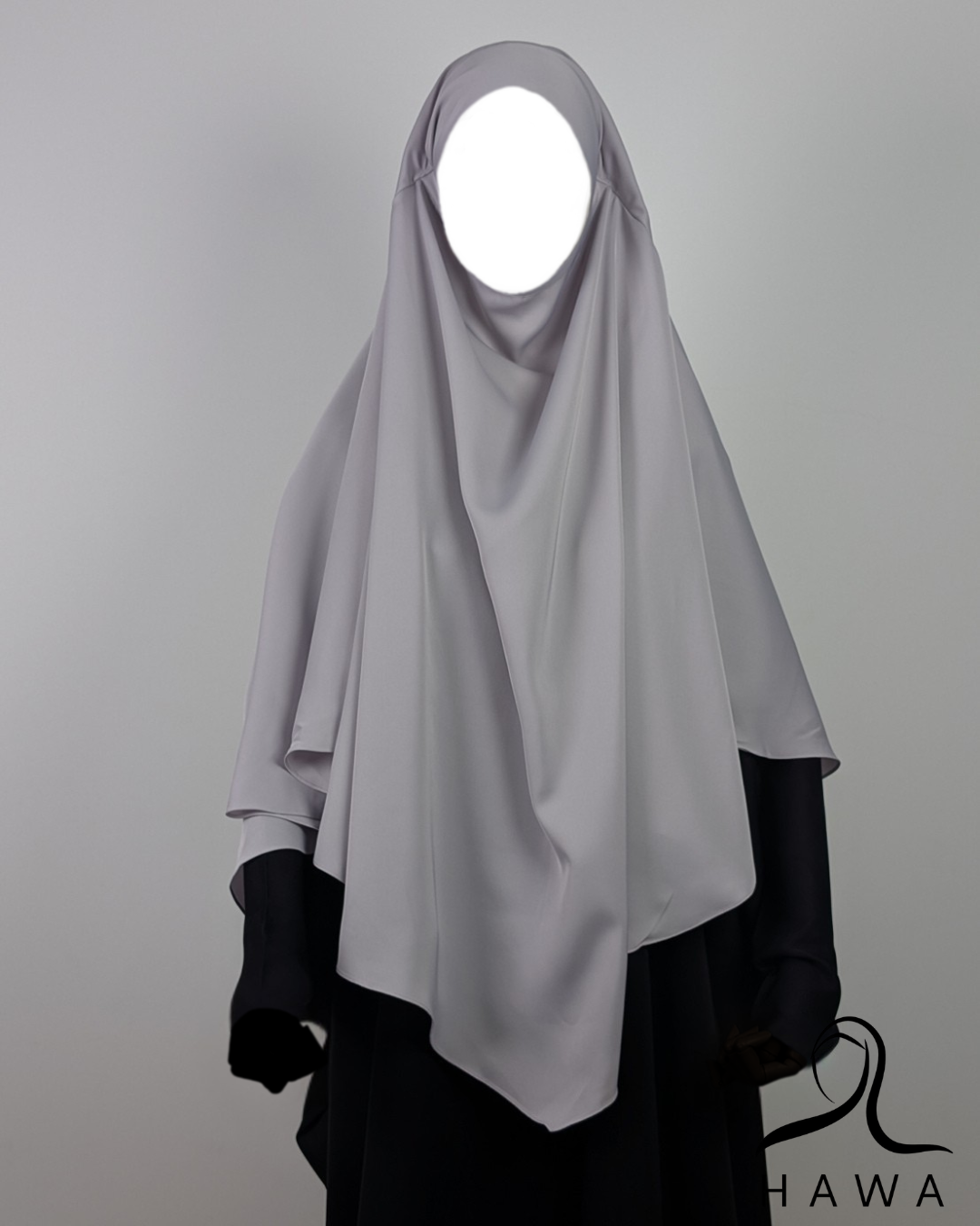 Short Diamond Khimar - Silver Grey